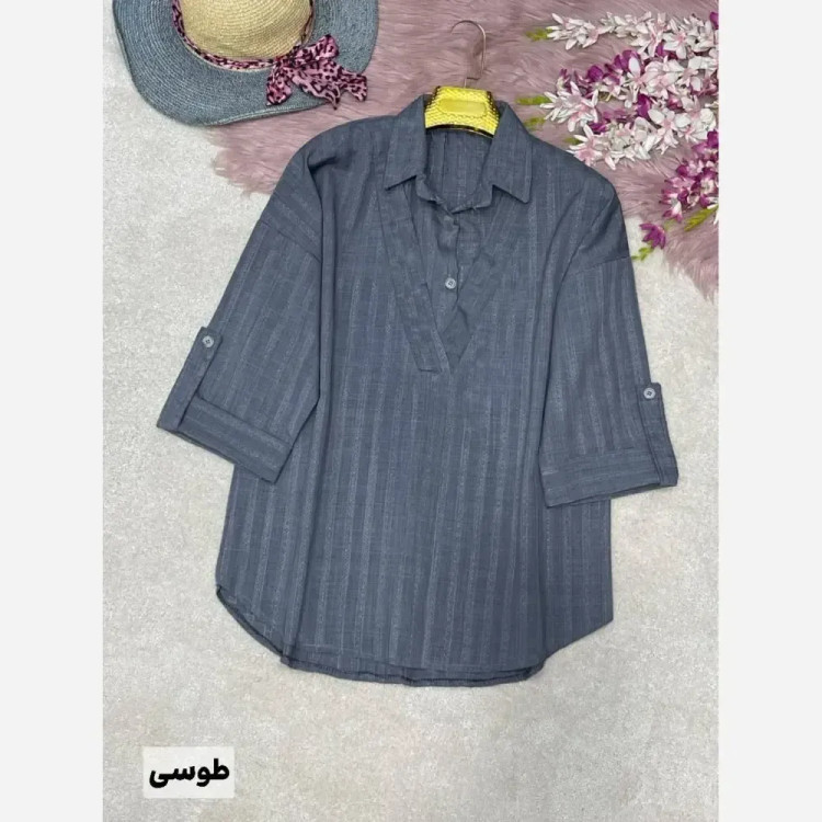 شومیز گره ای ساحل جنس کرپ بوگاتی فری سایز 38 تا 48