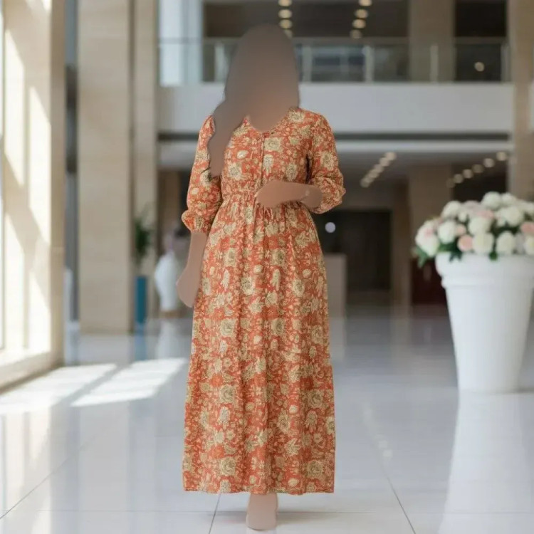 پیراهن ساحلی زنانه مدل السا جنس بوگاتی فری سایز مناسب 38 تا 48