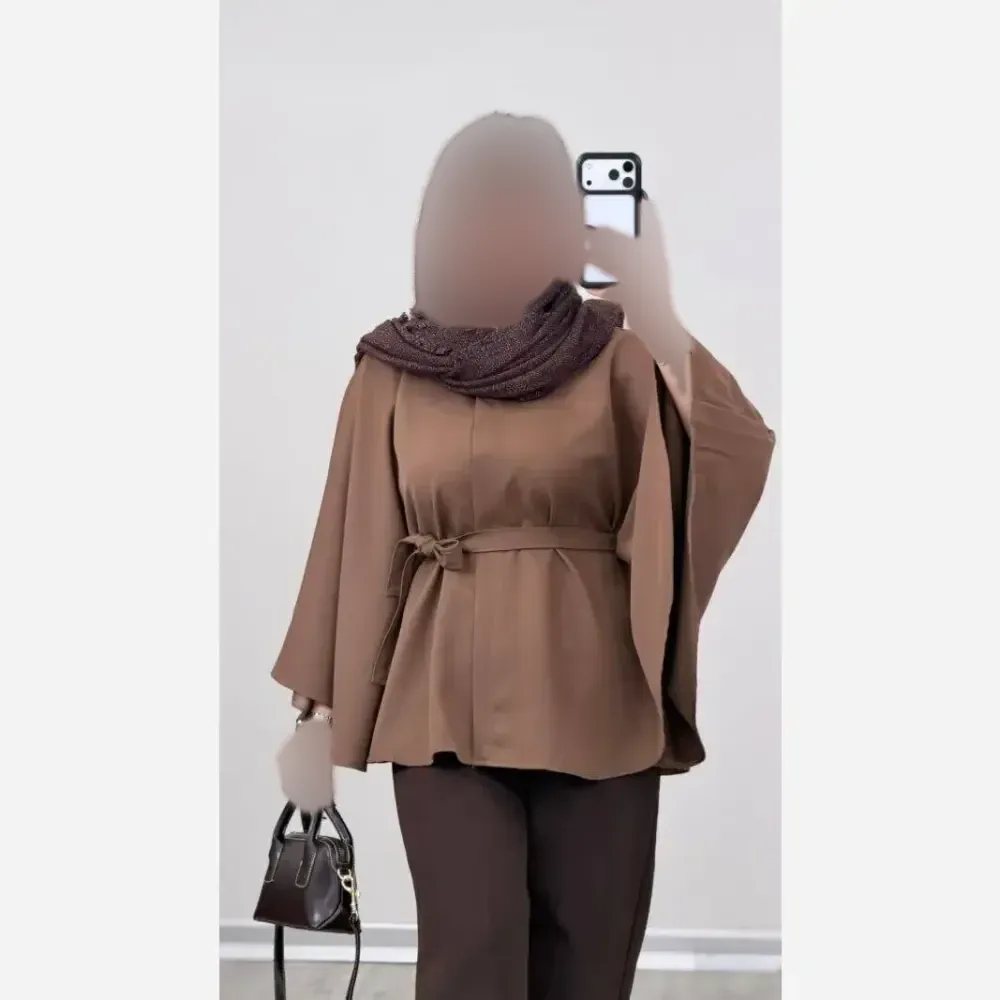 شنل زنانه مازراتی مدل دلنیا فری سایز مناسب 38 تا 48 با کمربند و دکمه