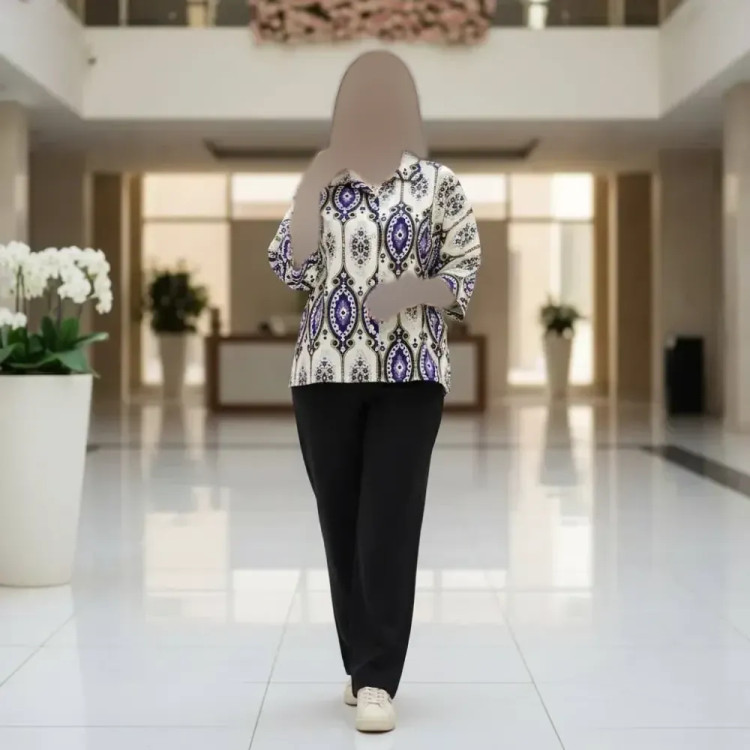 شومیز مانتویی زنانه مدل الناز جنس لنین فری سایز