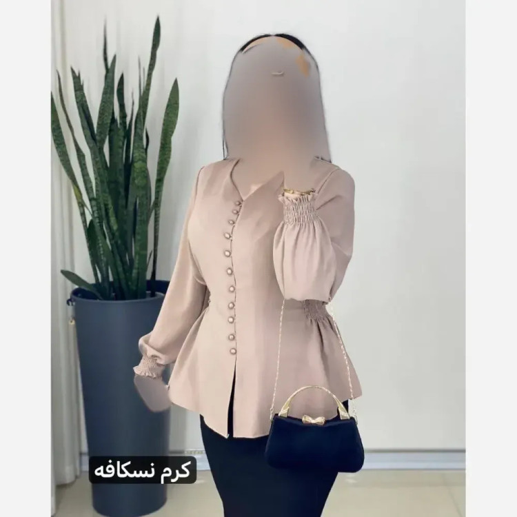 شومیز زنانه قواره دار جنس کرپ حریر و کریستال سایز 38 تا 52