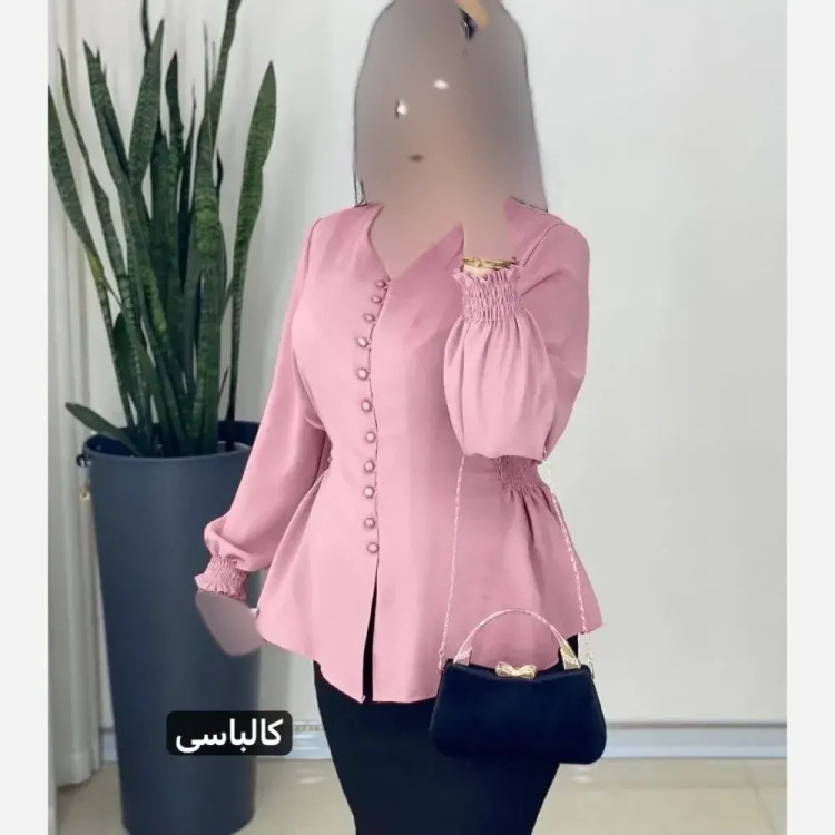 شومیز زنانه قواره دار جنس کرپ حریر و کریستال سایز 38 تا 52