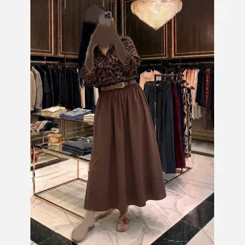 ست دامن و شومیز زنانه جنس لنین و بوگاتی سایز 36 تا 46 به همراه کمربند
