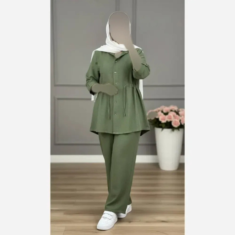 ست شومیز و شلوار زنانه مدل یاسمین جنس سوپر ایوا فری سایز تا 48