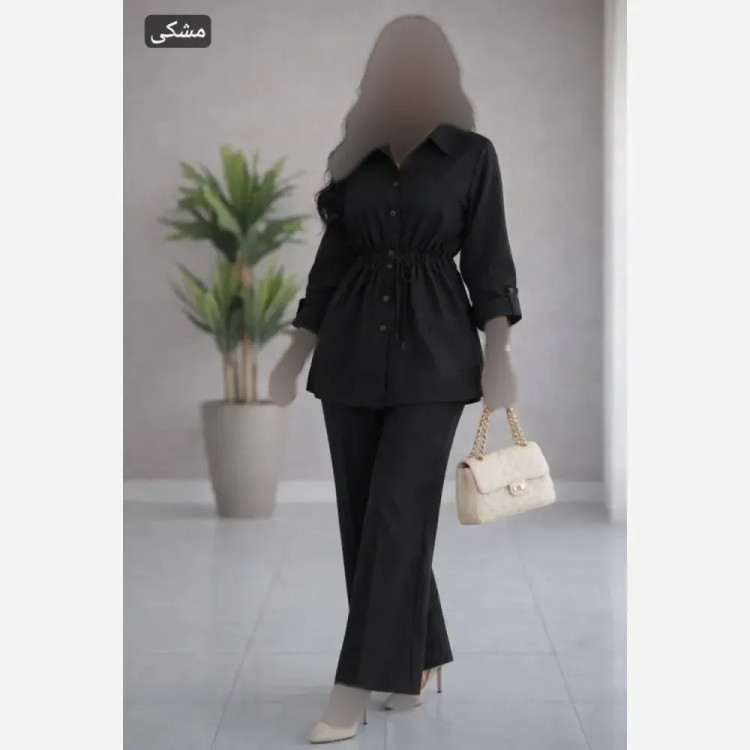 ست شومیز و شلوار زنانه مدل یاسمین جنس سوپر ایوا فری سایز تا 48