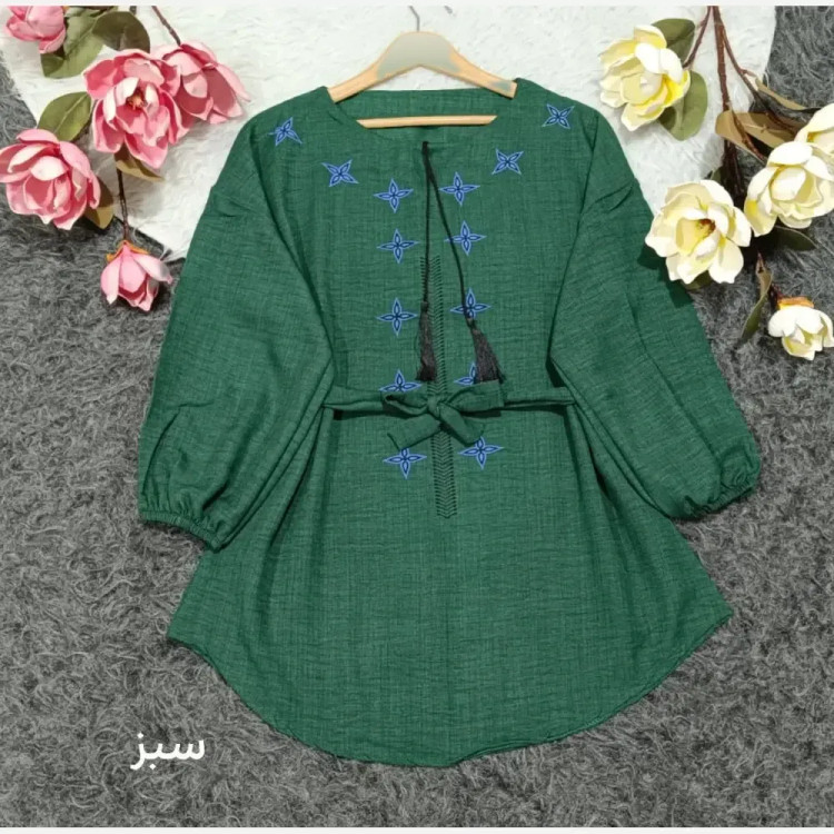 شومیز چاپی گلبرگ 124 جنس صوفیا درجه یک فری سایز 38 تا 48