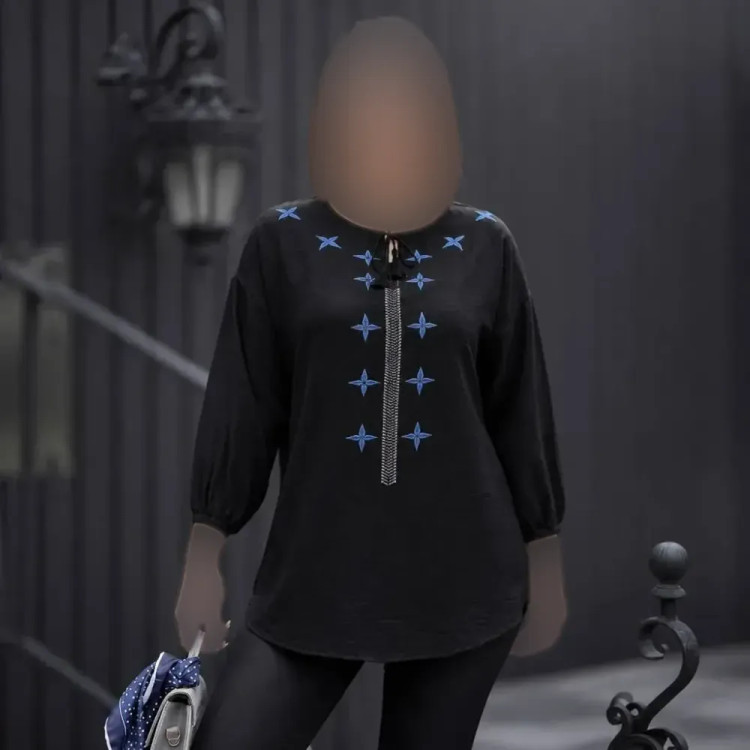 شومیز چاپی گلبرگ 124 جنس صوفیا درجه یک فری سایز 38 تا 48