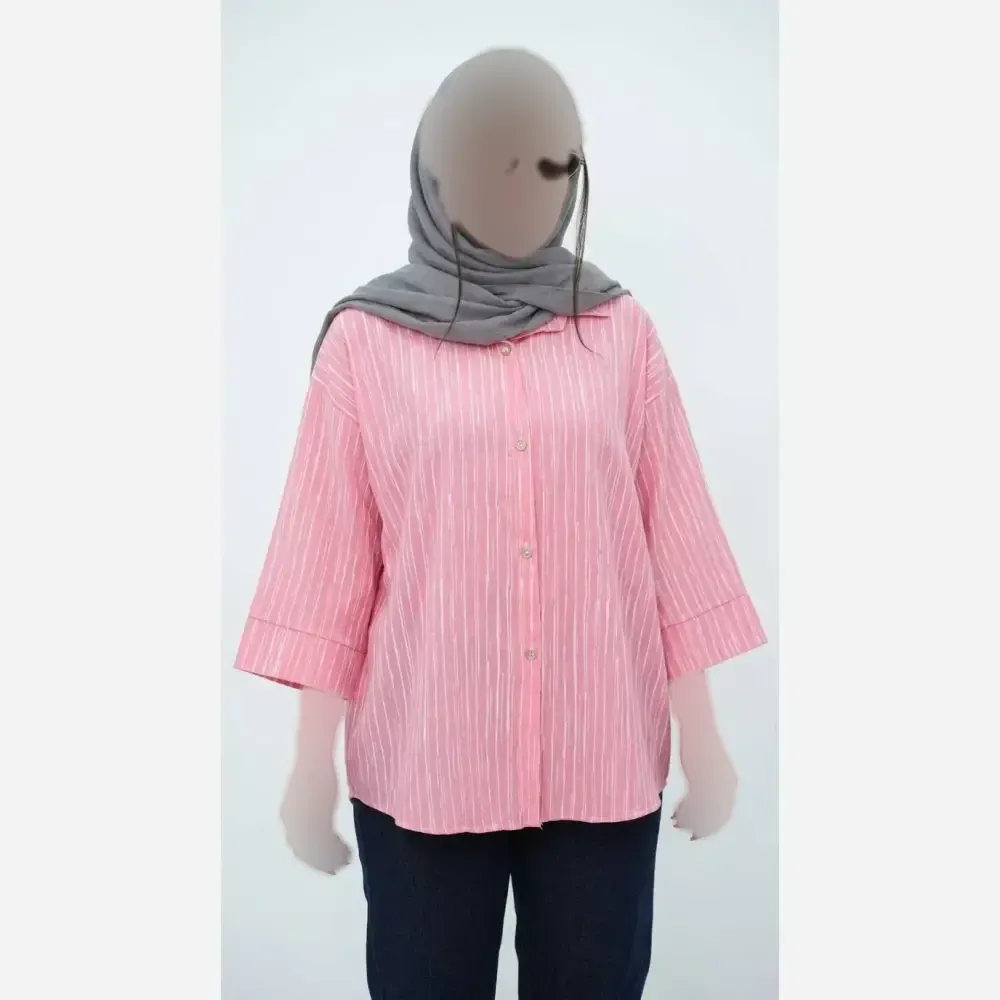 شومیز مانتویی پری 276 ینزه پفکی درجه یک فری سایز 38 تا 50