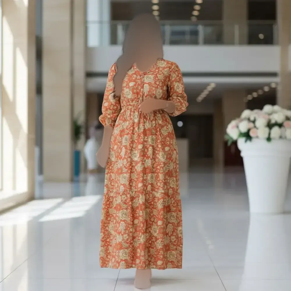 پیراهن ساحلی زنانه مدل السا جنس بوگاتی درجه یک فری سایز