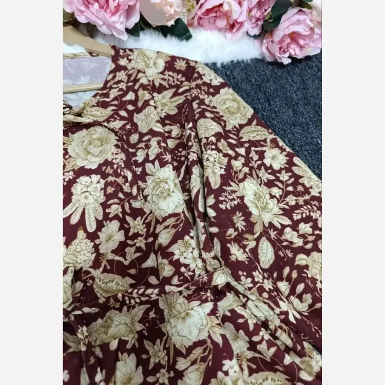 پیراهن ساحلی زنانه مدل السا جنس بوگاتی درجه یک فری سایز