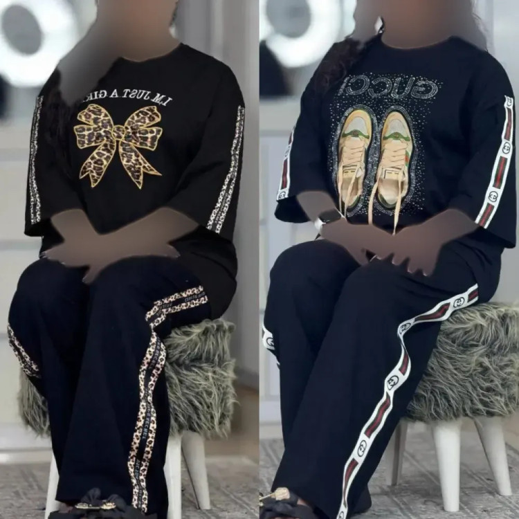 ست راحتی زنانه مدل Girl جنس پنبه گلکسی فری سایز 36 تا 46