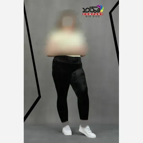 لگ مخمل ریز بیگ سایز زنانه مشکی مناسب سایز 48 تا 60