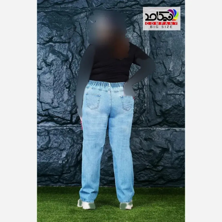 شلوار جین نیم بگ زنانه ترک بیگ سایز سایز 48 تا 54