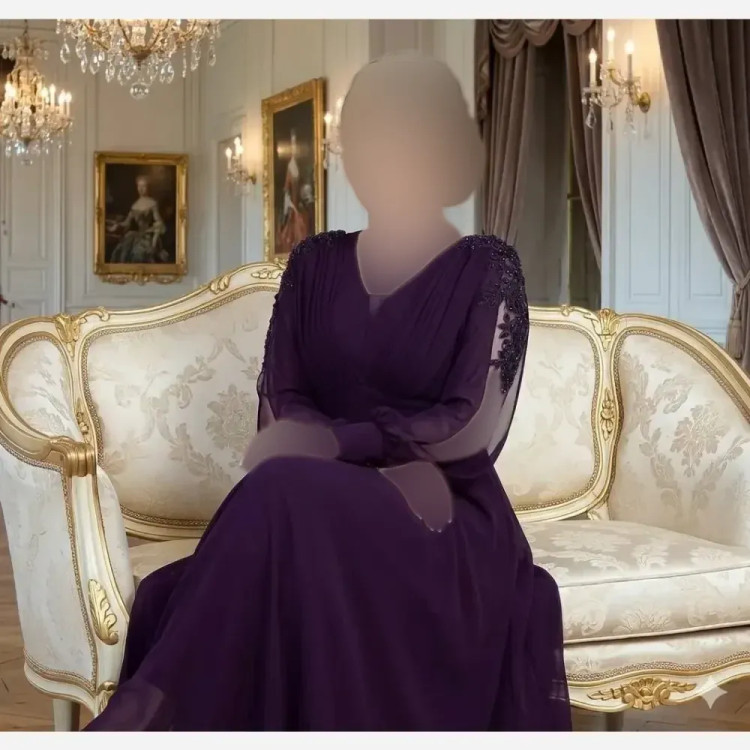پیراهن مجلسی زنانه مدل دلاریس جنس حریر شیفون سایز بزرگ 44 تا 56