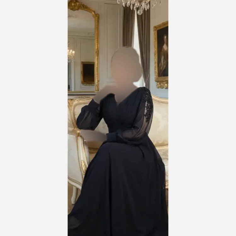 پیراهن مجلسی زنانه مدل دلاریس جنس حریر شیفون سایز بزرگ 44 تا 56