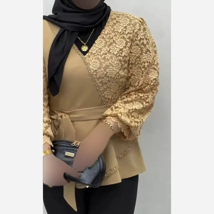 کت زنانه مجلسی مازراتی با گیپور و جواهردوزی سایز 40 تا 52