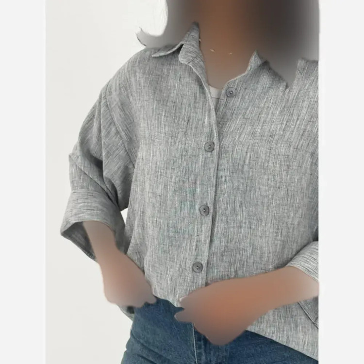 شومیز مانتو لینن ترک آزاد زنانه سایز بزرگ مناسب 36 تا 50