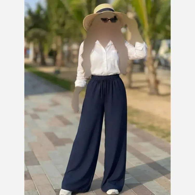 شلوار زنانه مورگان کمر کش لخت و لطیف سایز بزرگ