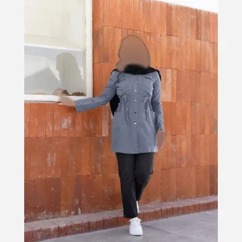 شومیز زنانه یقه ایستاده مدل آرشین پارچه کتان درجه یک سایز 42 تا 48