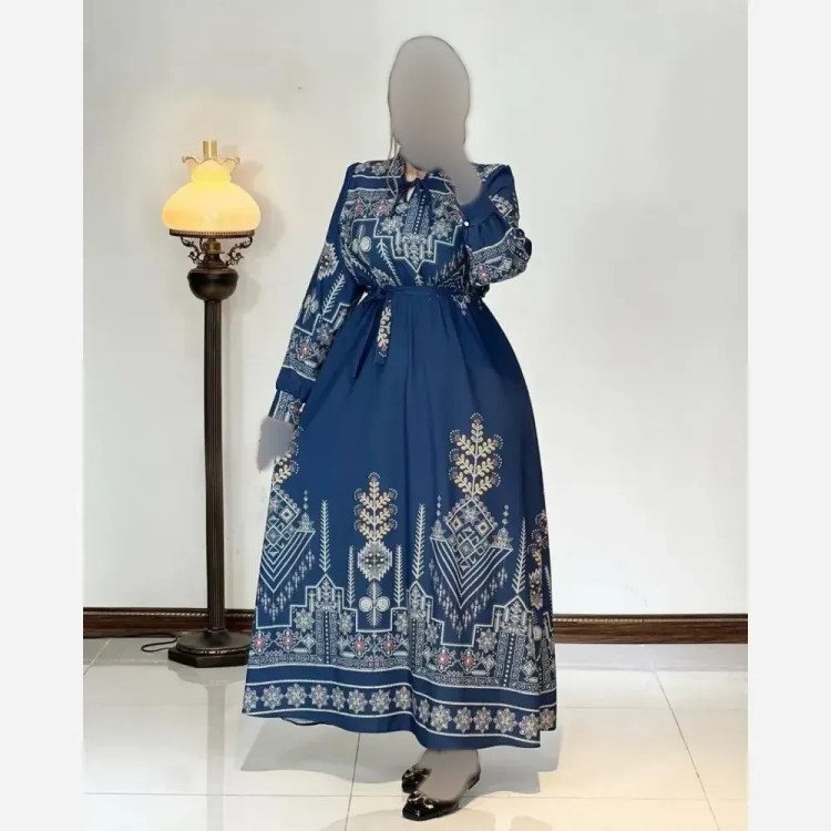 پیراهن ساحلی زنانه مدل روشنا جنس فلور نخ درجه یک فری سایز