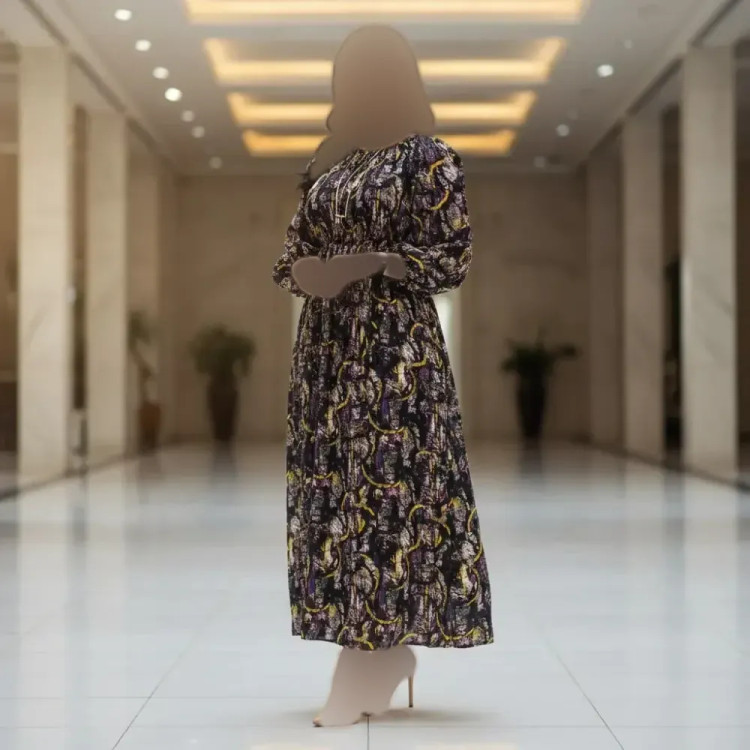 پیراهن ساحلی زنانه نخی وارداتی فری سایز مدل آوین