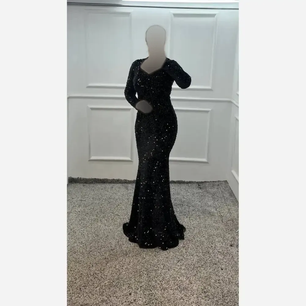پیراهن ماکسی زنانه جنس پولک مخمل درجه یک قد 150