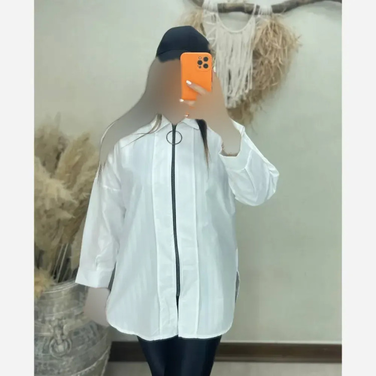 شومیز زنانه مدل بهارا جنس داکرون پنبه فری سایز