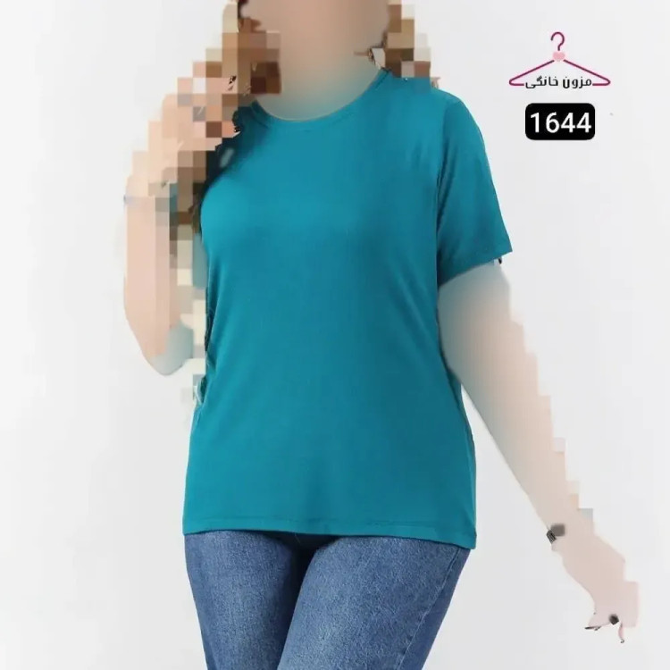 تیشرت زنانه بیسیک سایز بزرگ پنبه پاپایا سوپر کشی فری سایز 44 تا 58