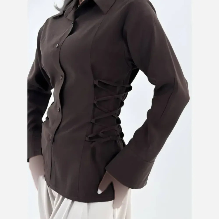 شومیز زنانه بغل بندی جنس سیلک مدال درجه یک مدل اندامی