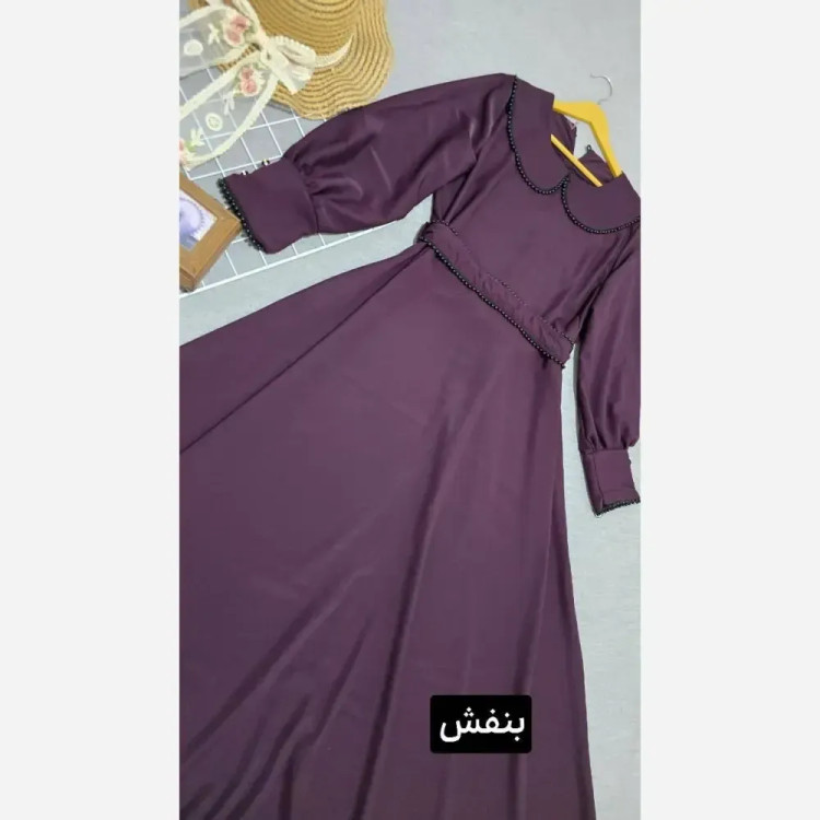 پیراهن بلند زنانه مدل مروارید جنس الیزه فری سایز تا 48