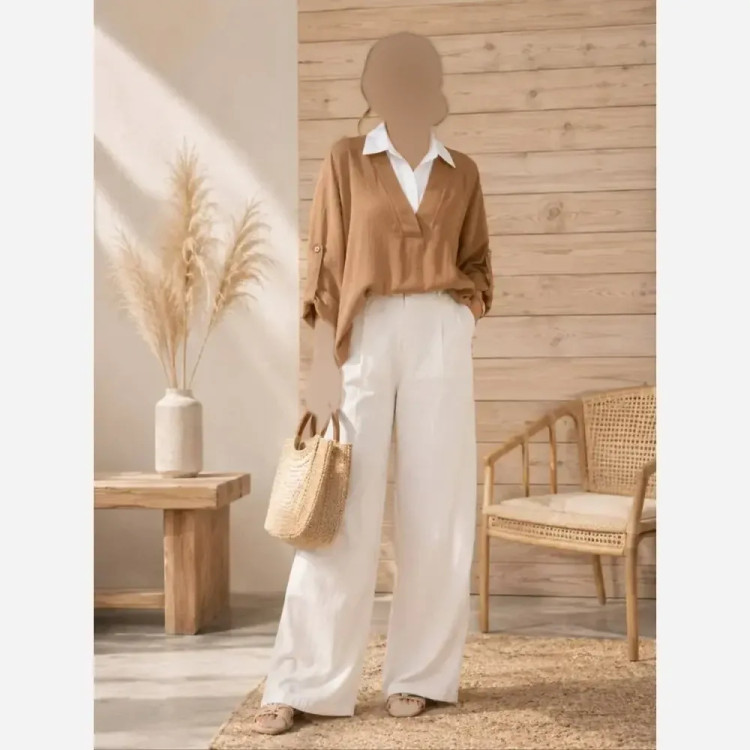 شومیز مانتویی زنانه جنس جگوار فری سایز تا 50