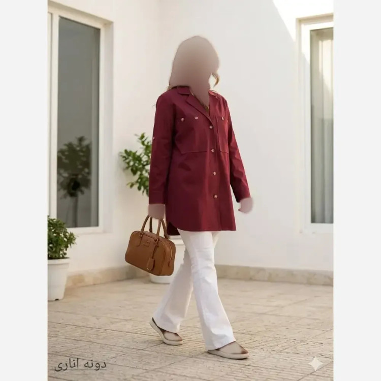 شومیز زنانه لینن مدل آریسا خنک و تابستانه سایز بزرگ 38 تا 50