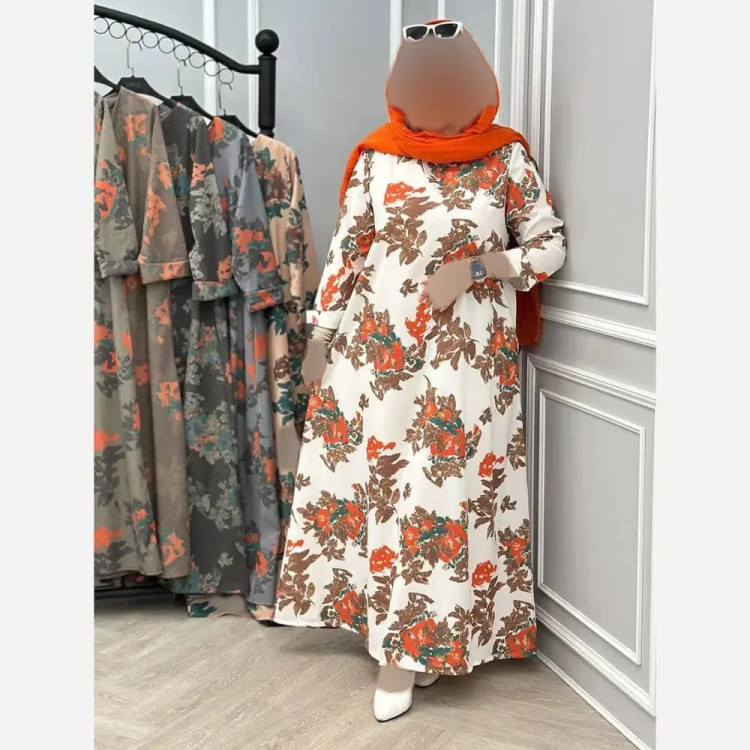 پیراهن زنانه لنین ایتالیایی مدل مینا فری سایز 38 تا 48