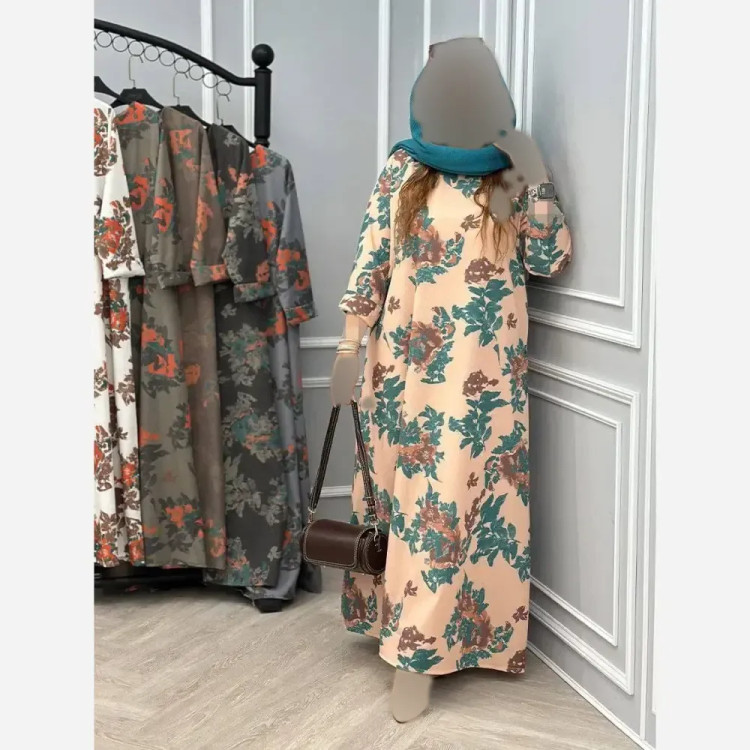 پیراهن زنانه لنین ایتالیایی مدل مینا فری سایز 38 تا 48