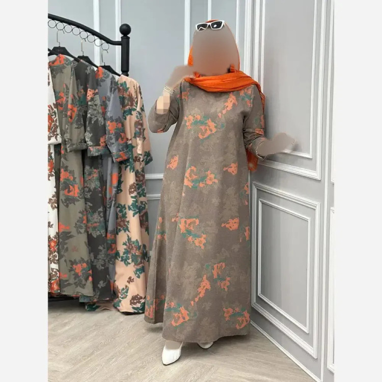 پیراهن زنانه لنین ایتالیایی مدل مینا فری سایز 38 تا 48