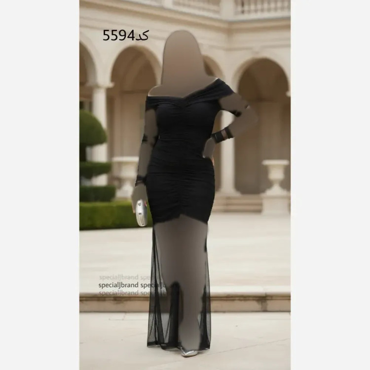 پیراهن مجلسی زنانه مدل هاریکا جنس فلامنت و تور در سه رنگ متنوع