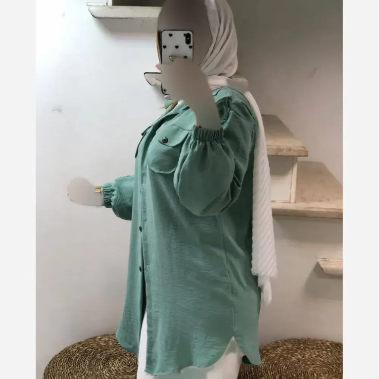 مانتو سارینا جنس ابروبادی سایز 38 تا 44 در چهار رنگ متنوع