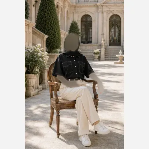 شومیز زنانه مدل ساحل پارچه داکرون