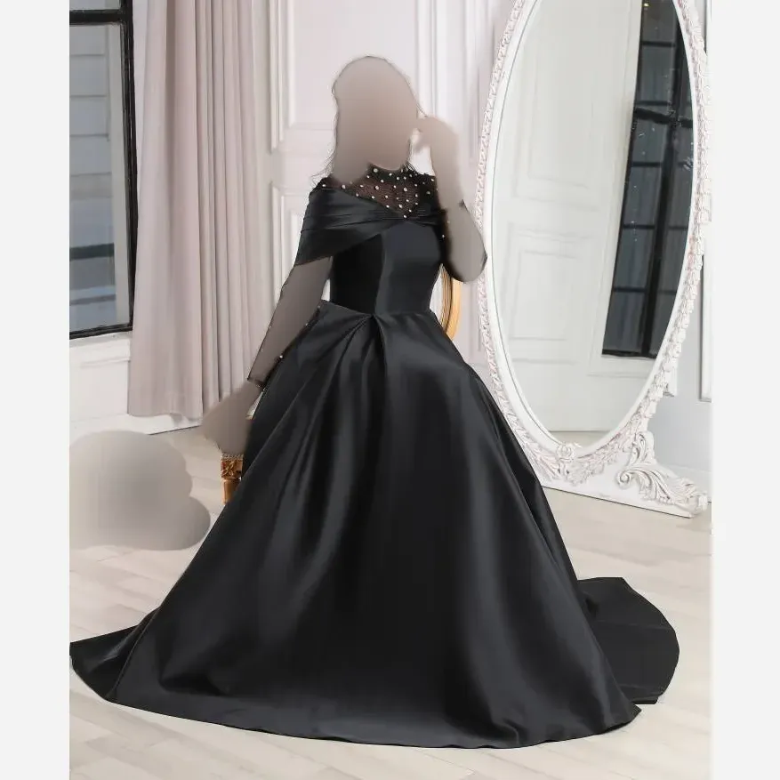 ماکسی مجلسی ساتن آمریکایی و تور نگیندوبی سایز 38 تا 50