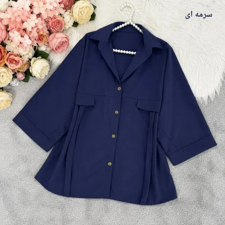 شومیز باکسی داکرون زنانه فری سایز