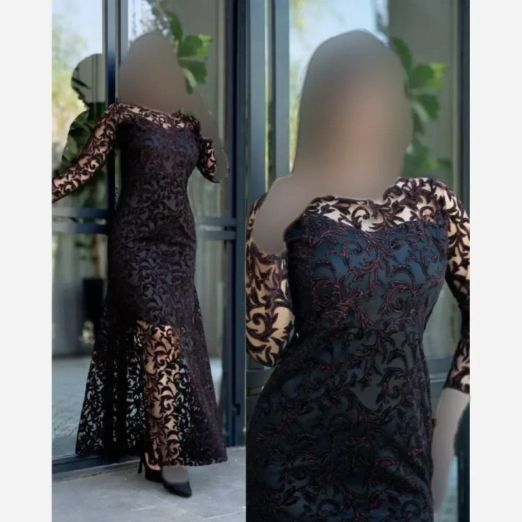 ماکسی مجلسی فلوک مخمل شاین قد 160