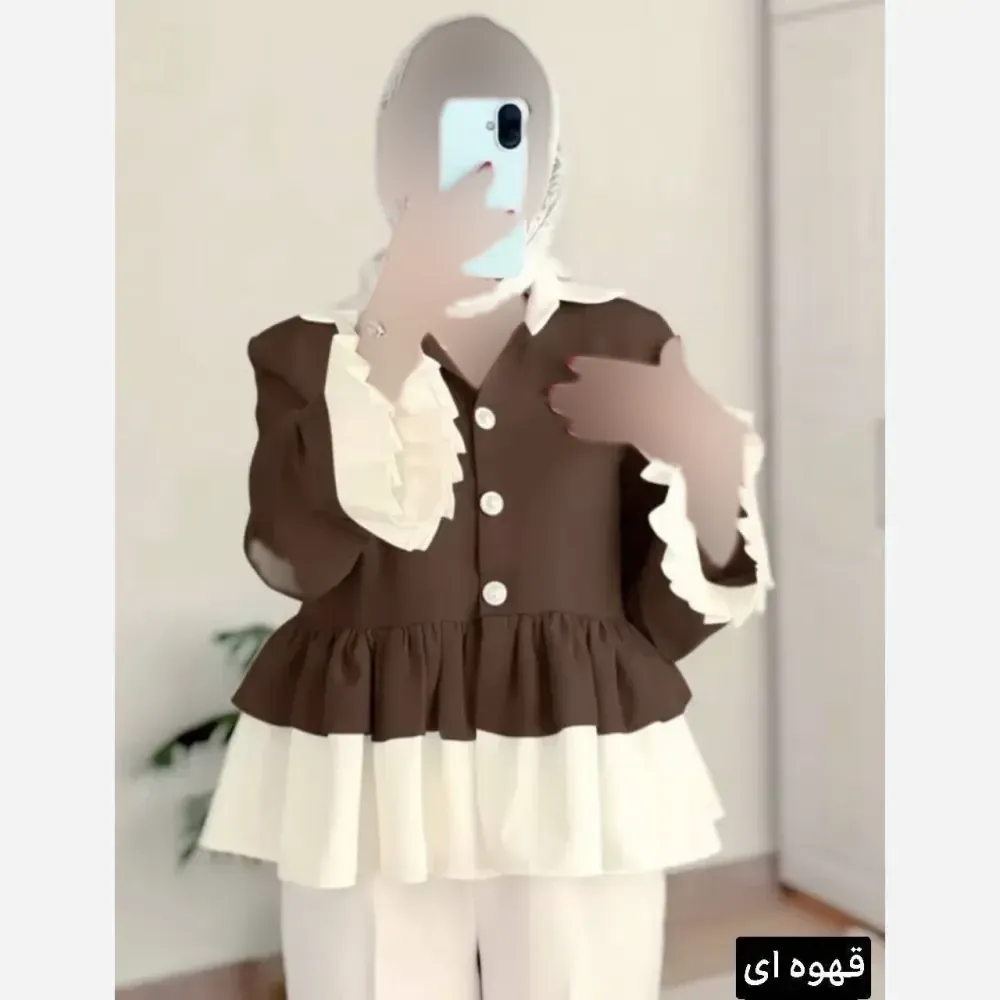 شومیز عروسکی الینا جنس مازراتی نخ توییست سایز 38 تا 46
