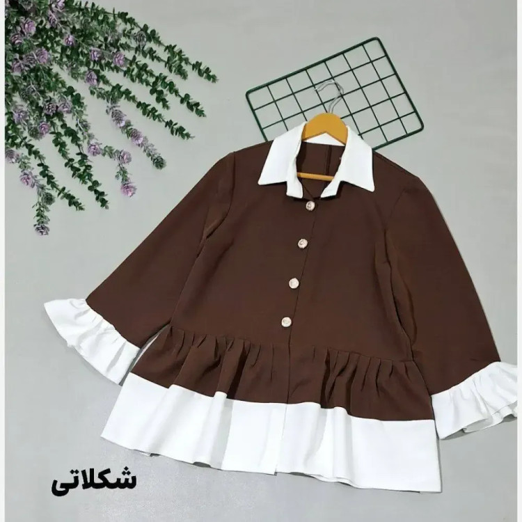 شومیز عروسکی الینا جنس مازراتی نخ توییست سایز 38 تا 46