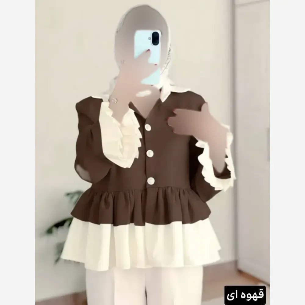 شومیز عروسکی الینا جنس مازراتی نخ توییست سایز 38 تا 46