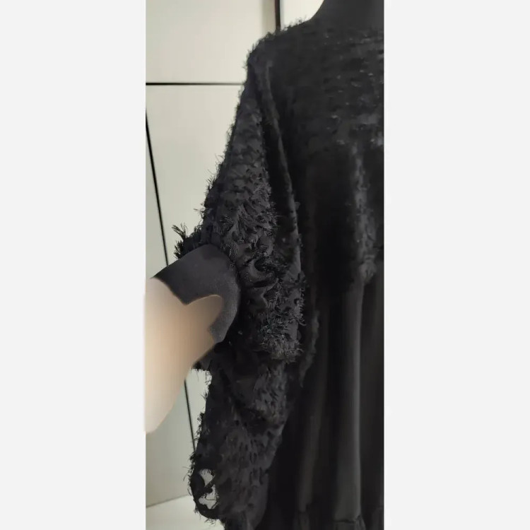 پیراهن زنانه طرح رha جنس صوفیا و یاخما رنگ مشکی قد 130