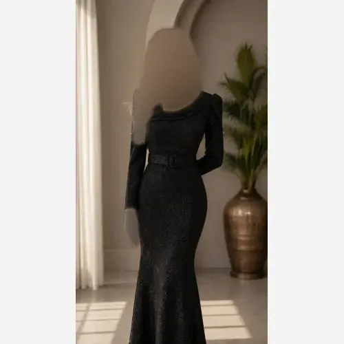 ماکسی لمه وارداتی چاکدار با کمربند