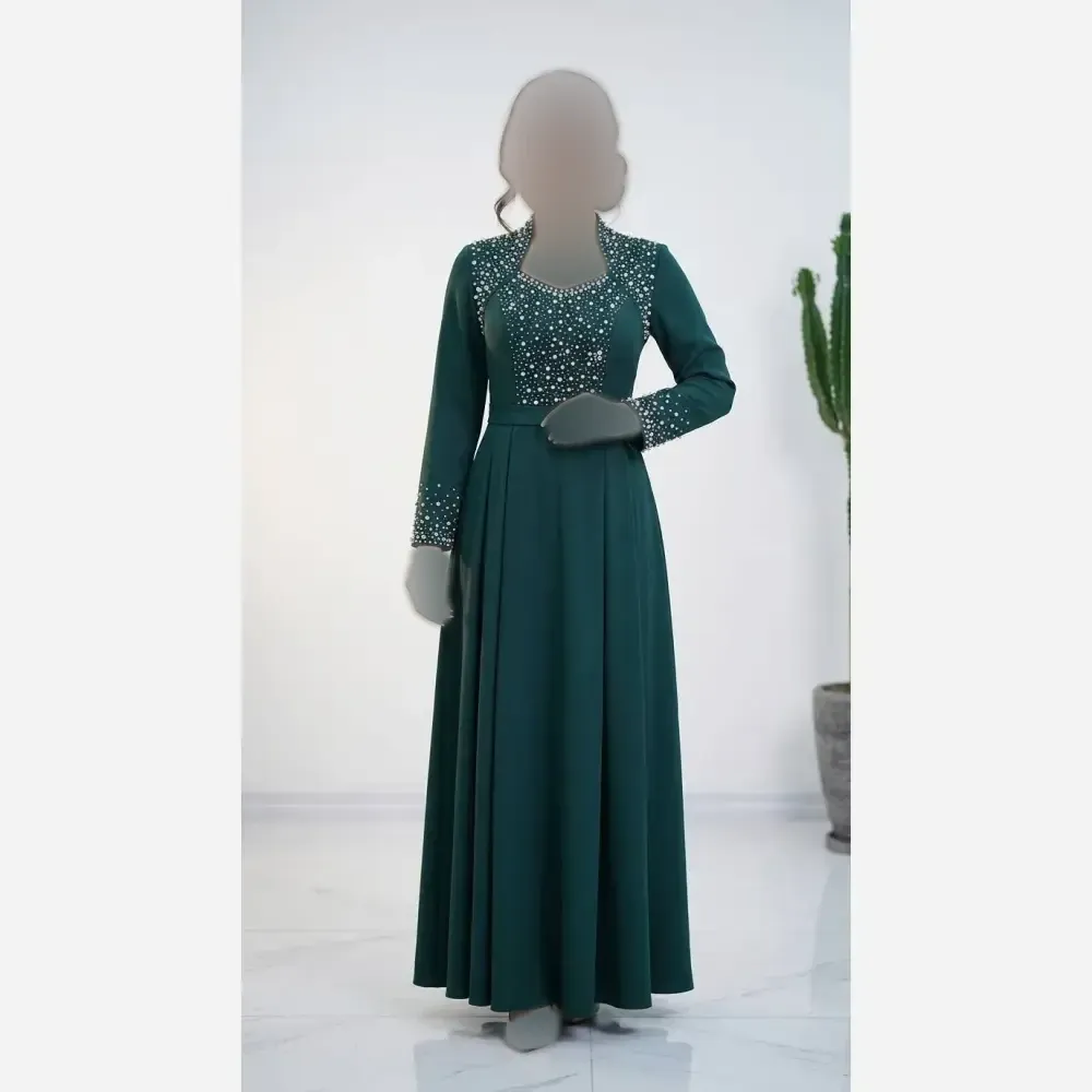 پیراهن زنانه مارال جنس کرپ دالقیچ قد 150