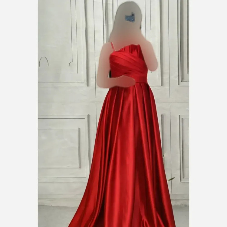 پیراهن زنانه مجلسی ساتن آمریکایی قد 150 سایز 38 تا 48