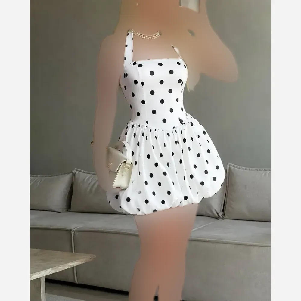 لباس لوچیا جنس کوپرا قد 110 رنگ مشکی و سفید سایز 36 تا 42