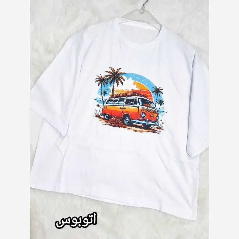 تیشرت باکسی هاوایی نخ پنبه فری سایز